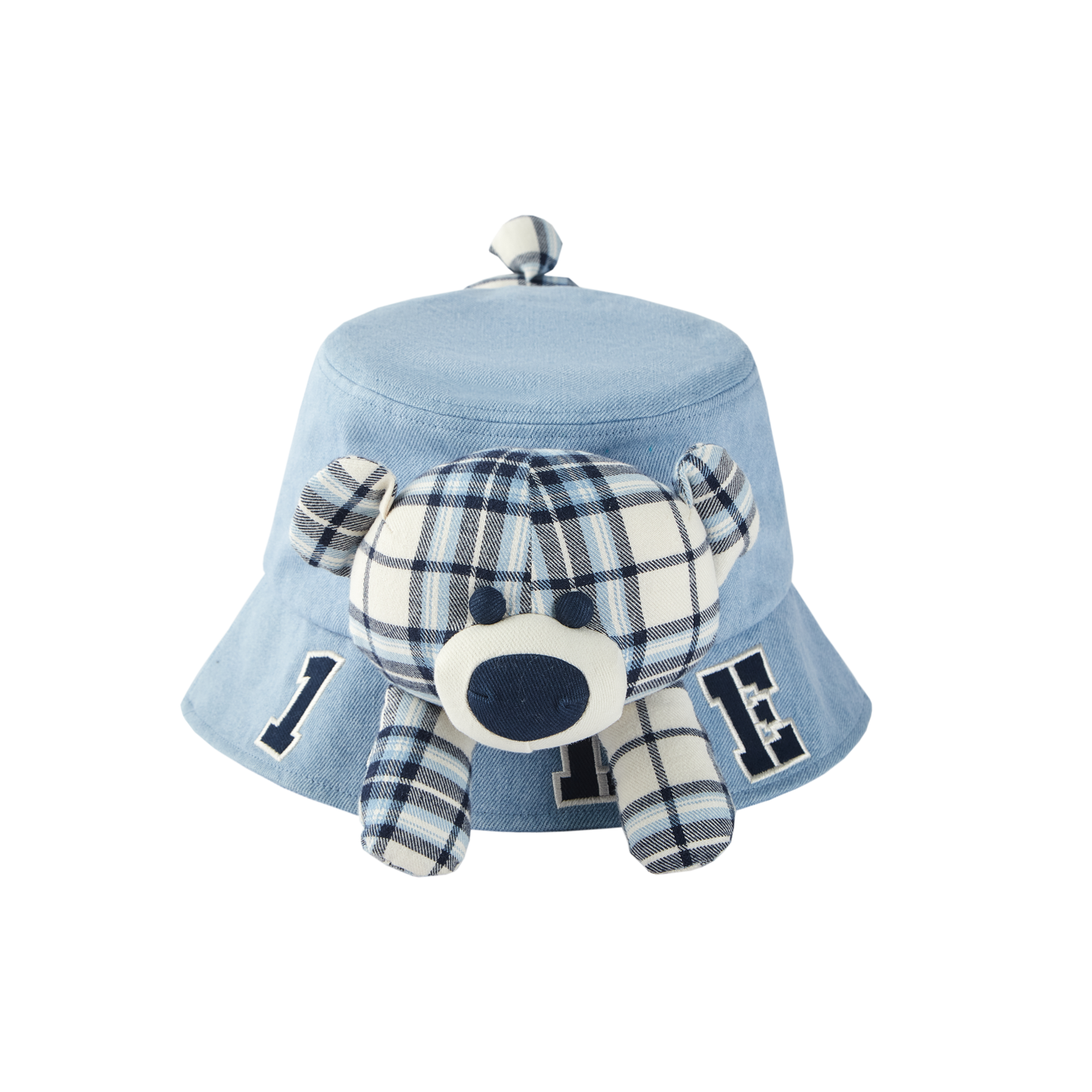 13DE MARZO Bear In Wormhole Denim Bucket Hat