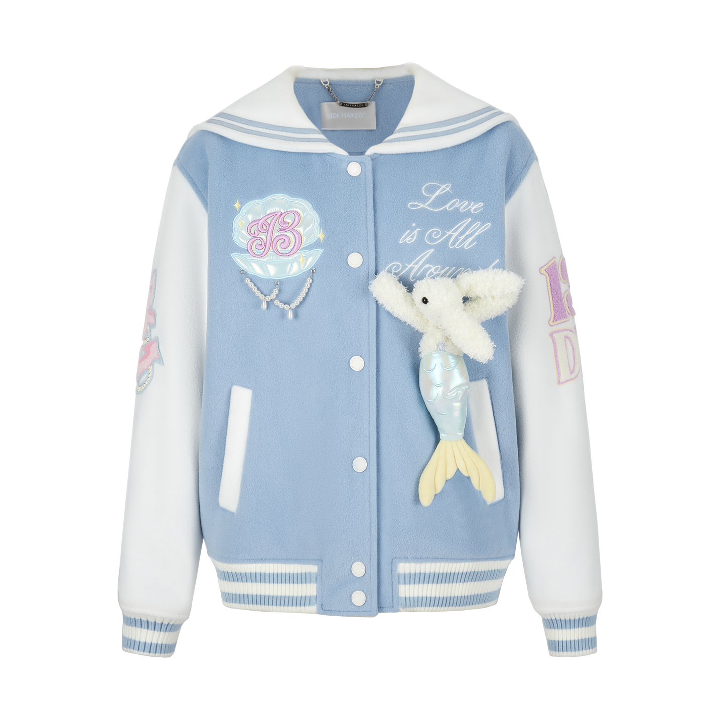 13DE MARZO Doozoo Mermaid Baseball Jacket