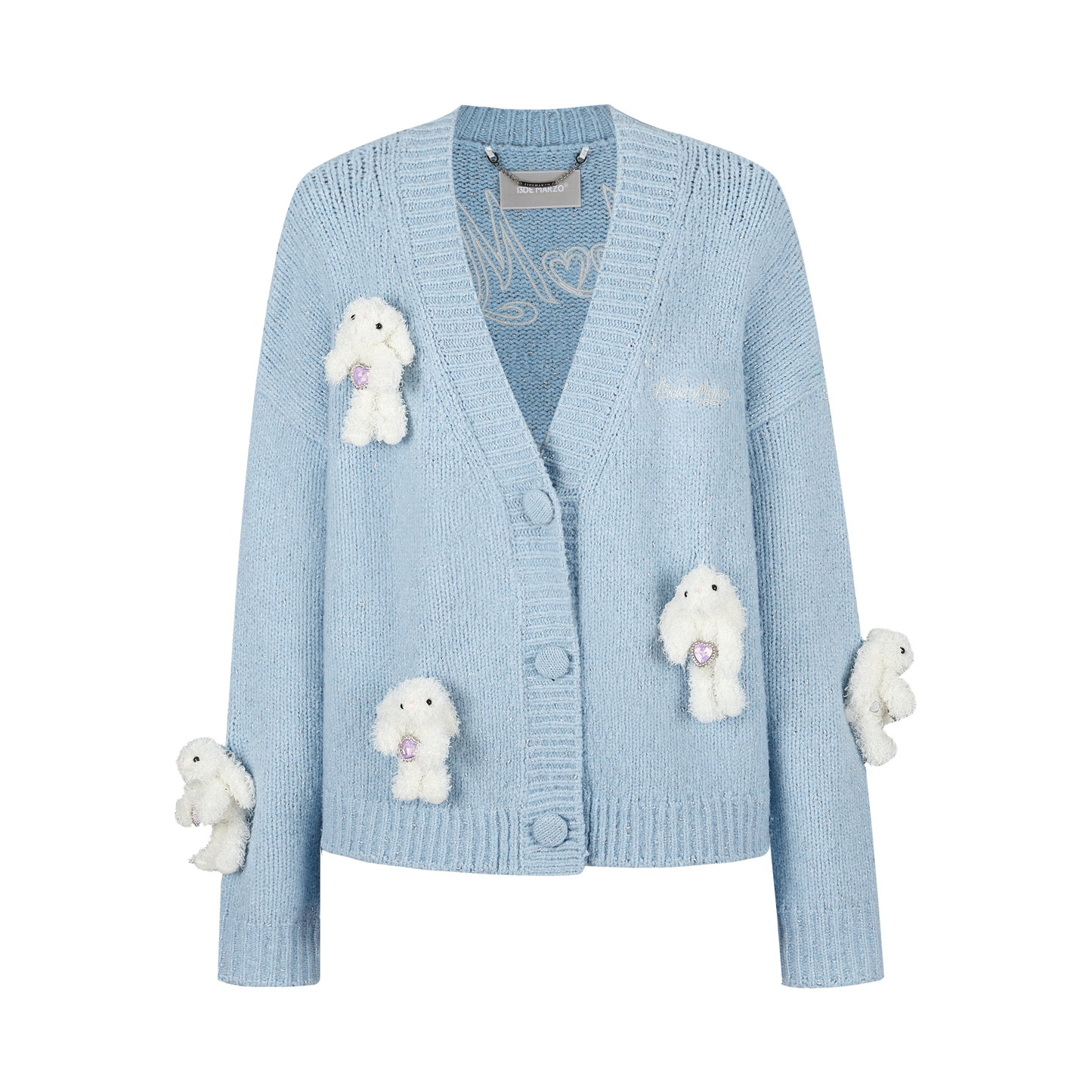 13DE MARZO Doozoo Rhinestone Cardigan