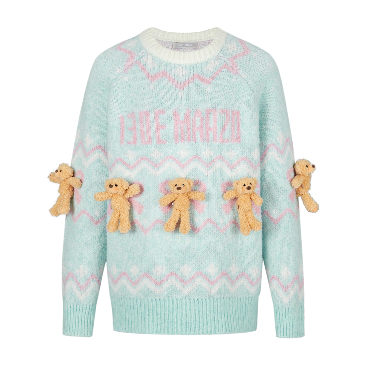 13DE MARZO Fair Isle Doozoo Knit Sweater