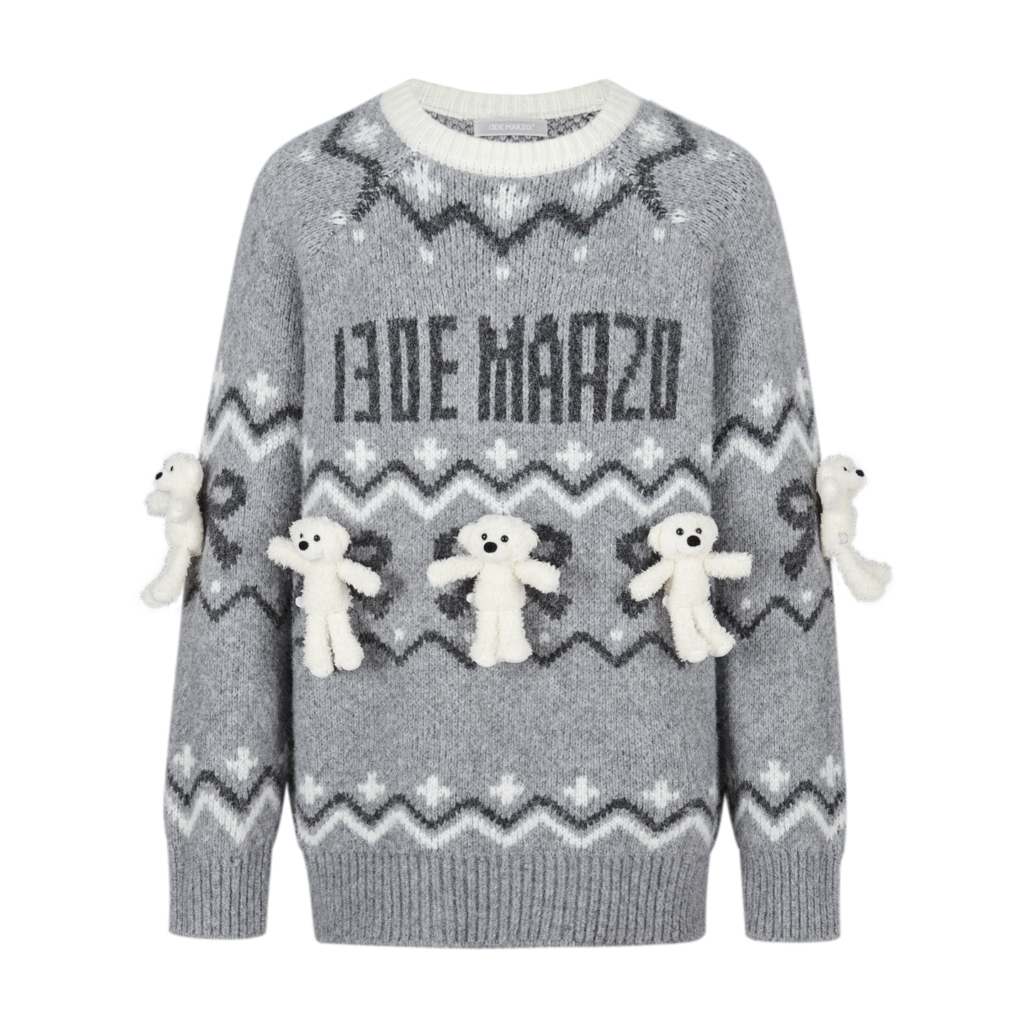 13DE MARZO Fair Isle Doozoo Knit Sweater