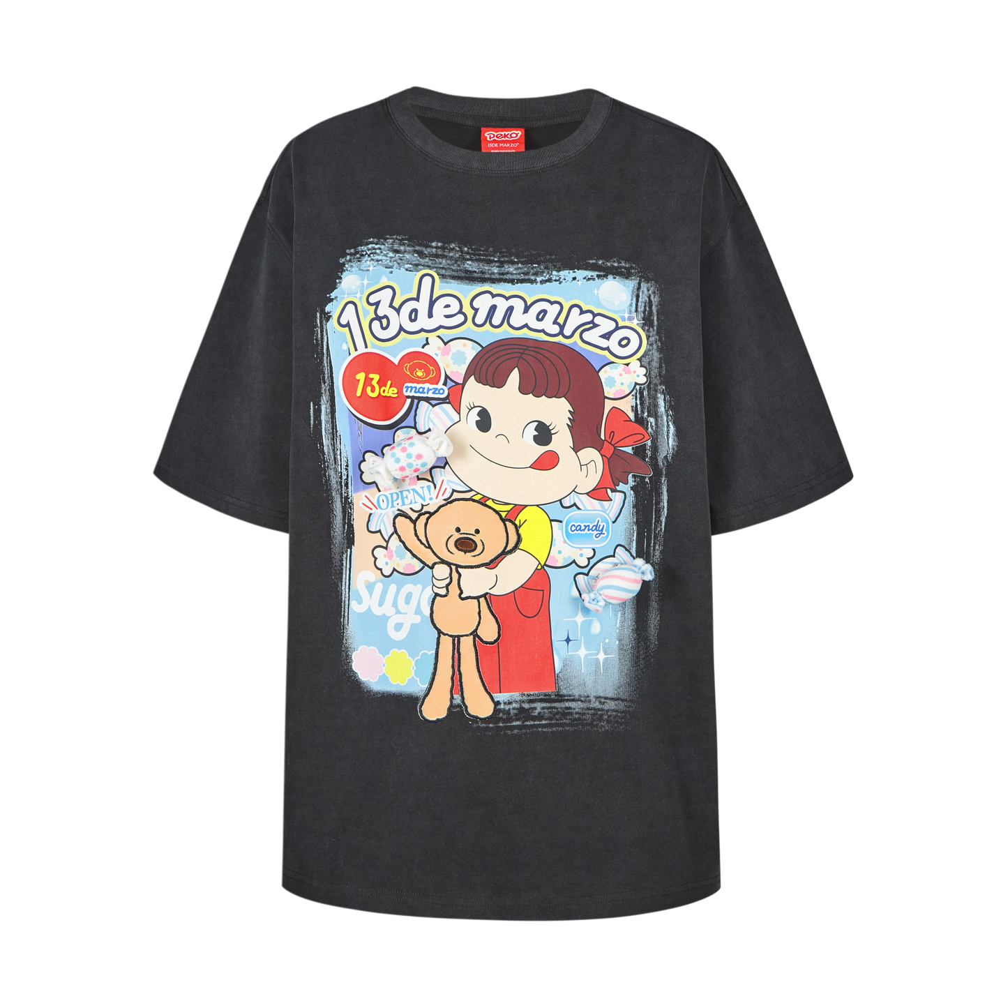 13DE MARZO Peko Sweets Bear Washed T-shirt