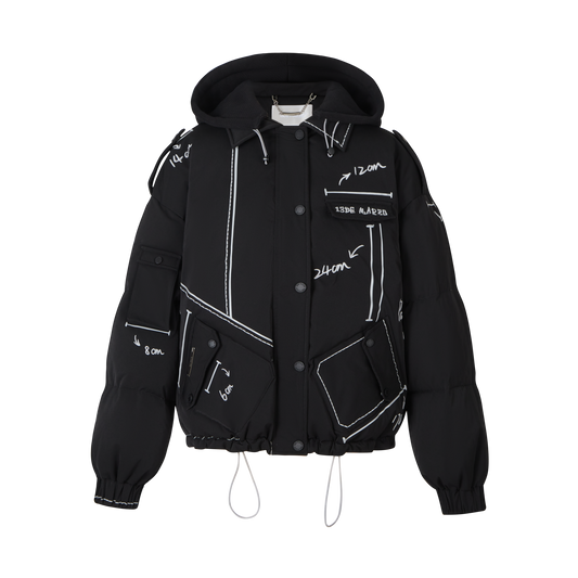 13DE MARZO Sketch Line Down Jacket