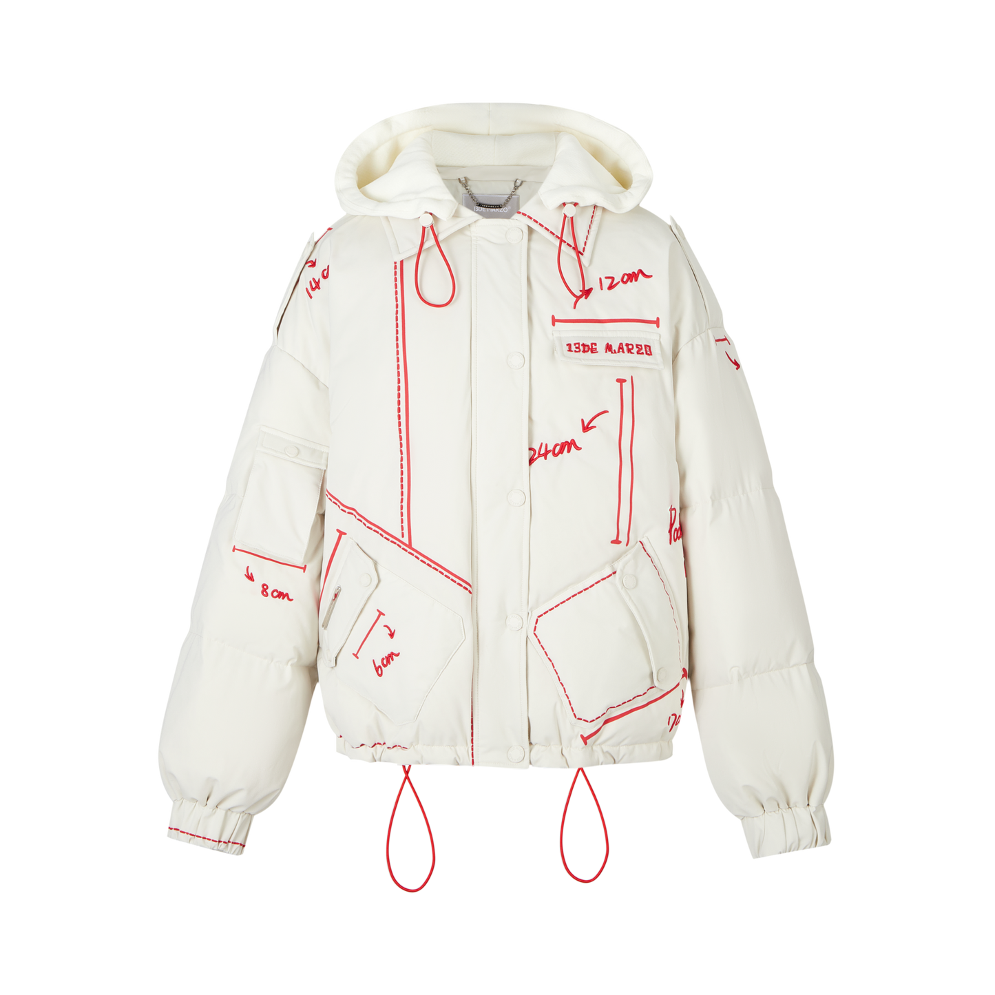 13DE MARZO Sketch Line Down Jacket