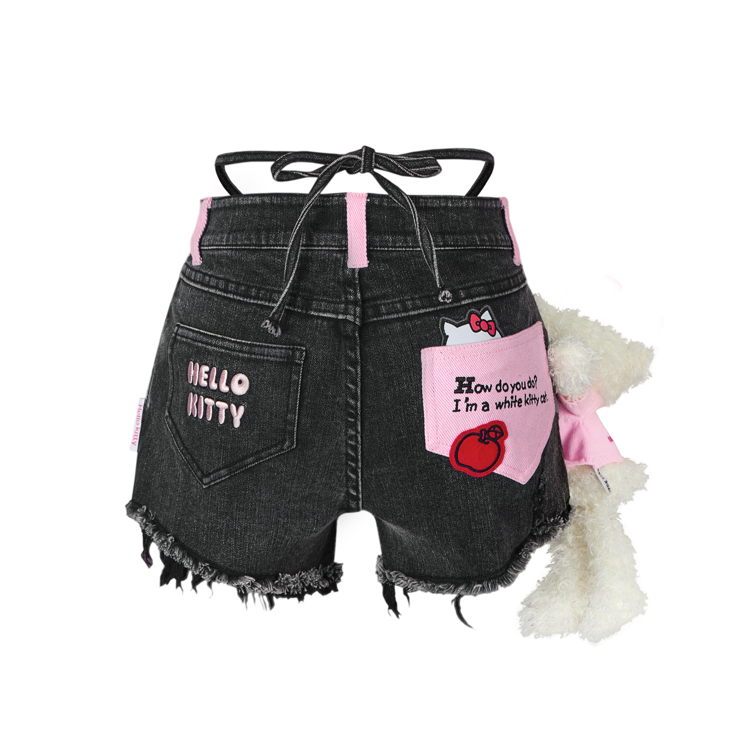 13DE MARZO Hello Kitty Denim Shorts