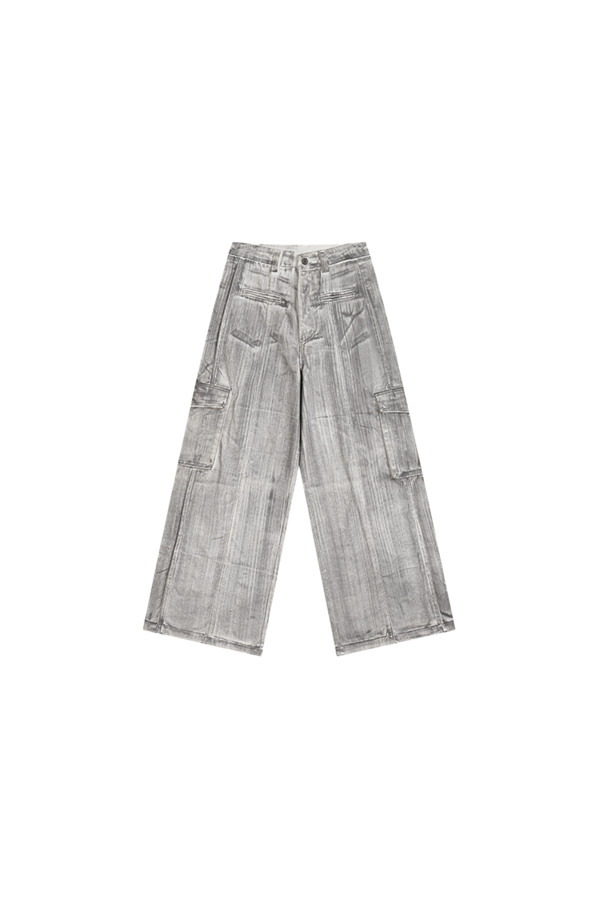 YJ1NGZYZJ Scrawl Wide-Leg Cargo Jeans