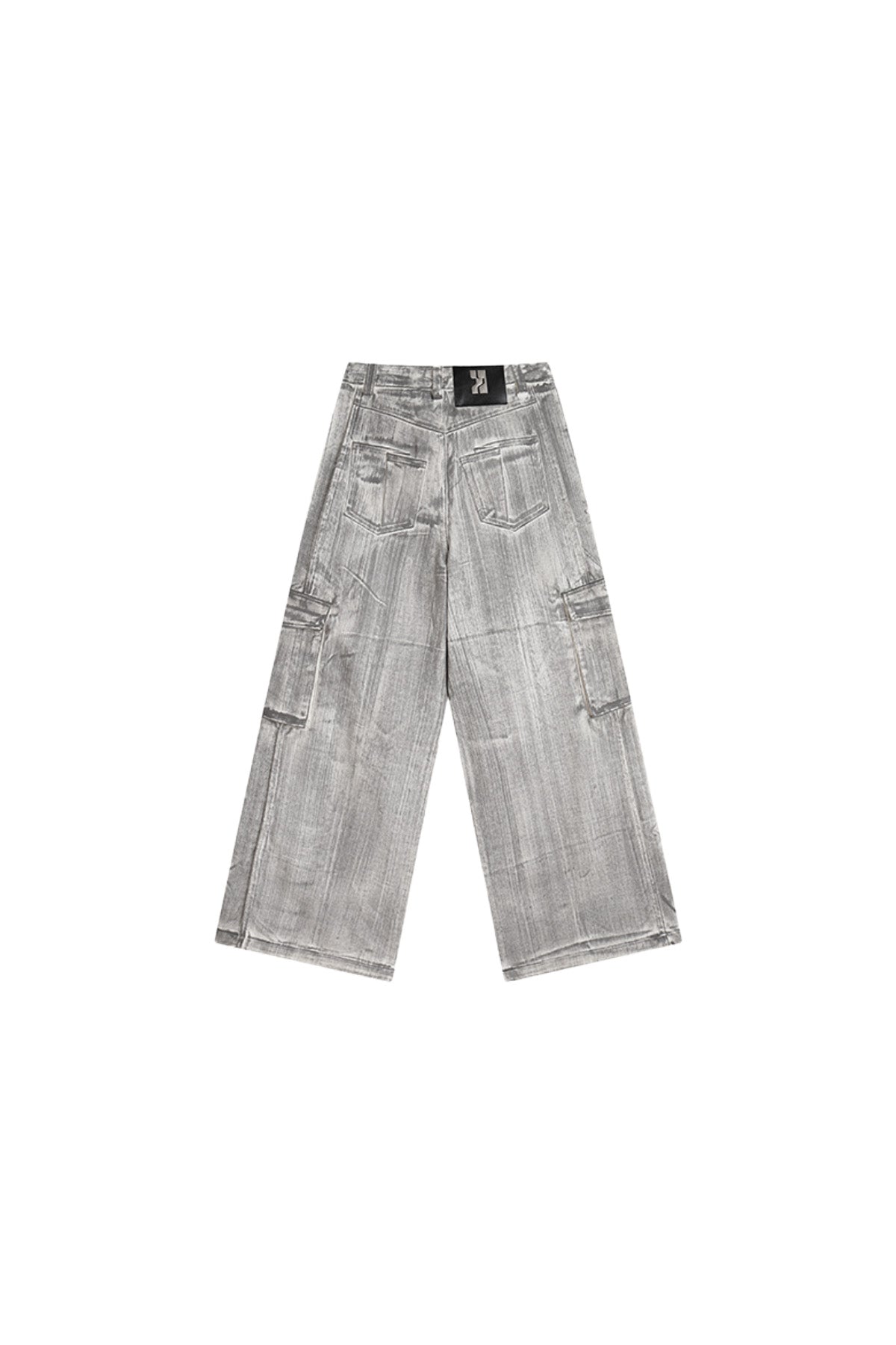 YJ1NGZYZJ Scrawl Wide-Leg Cargo Jeans