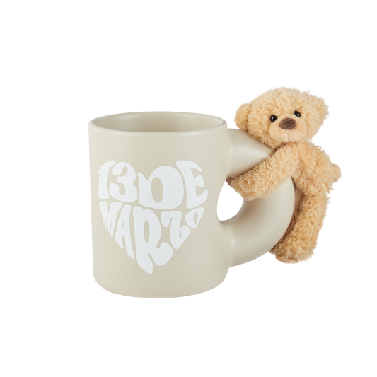 13DE MARZO Heart Logo Bear Mug