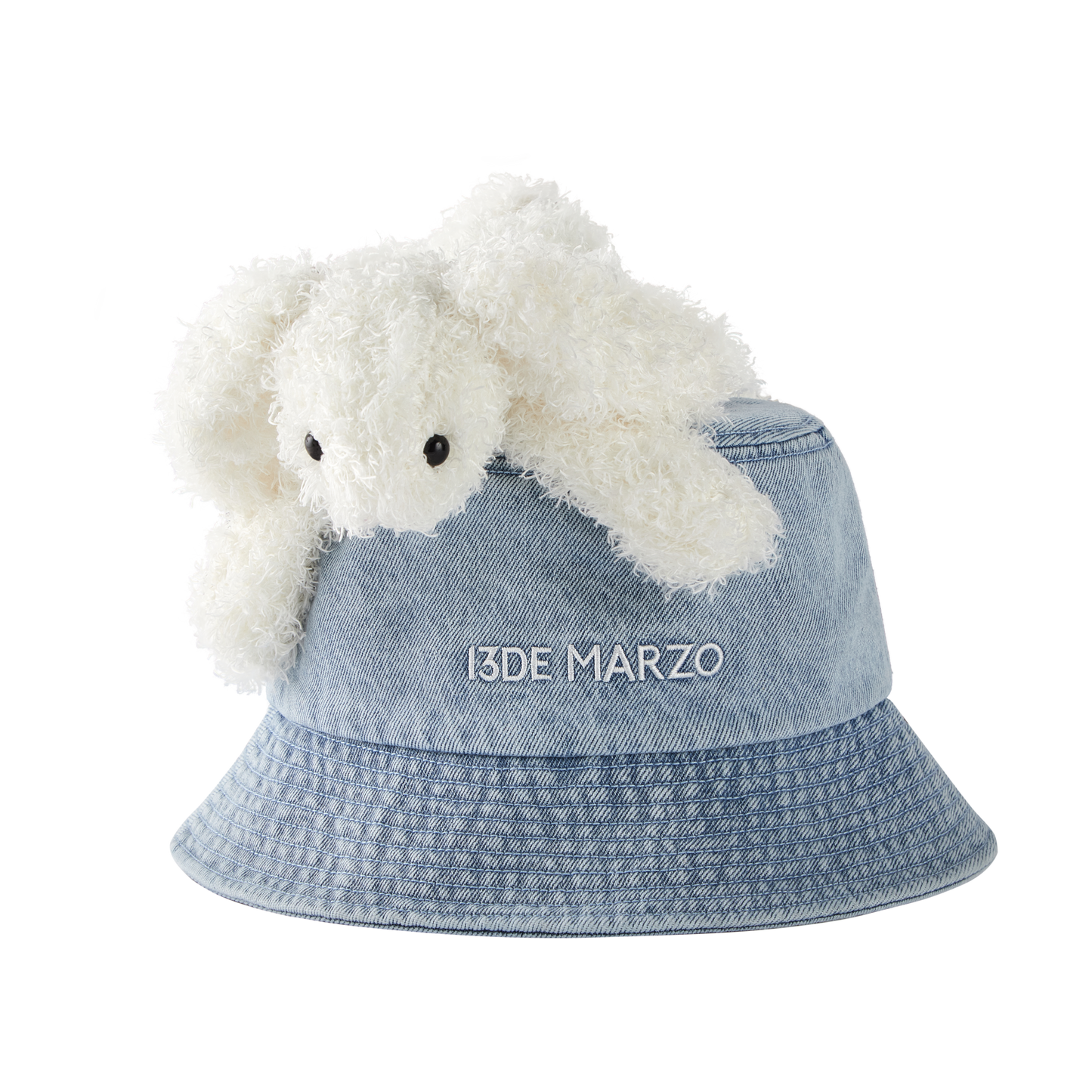 13DE MARZO Doozoo Washed Denim Bucket Hat