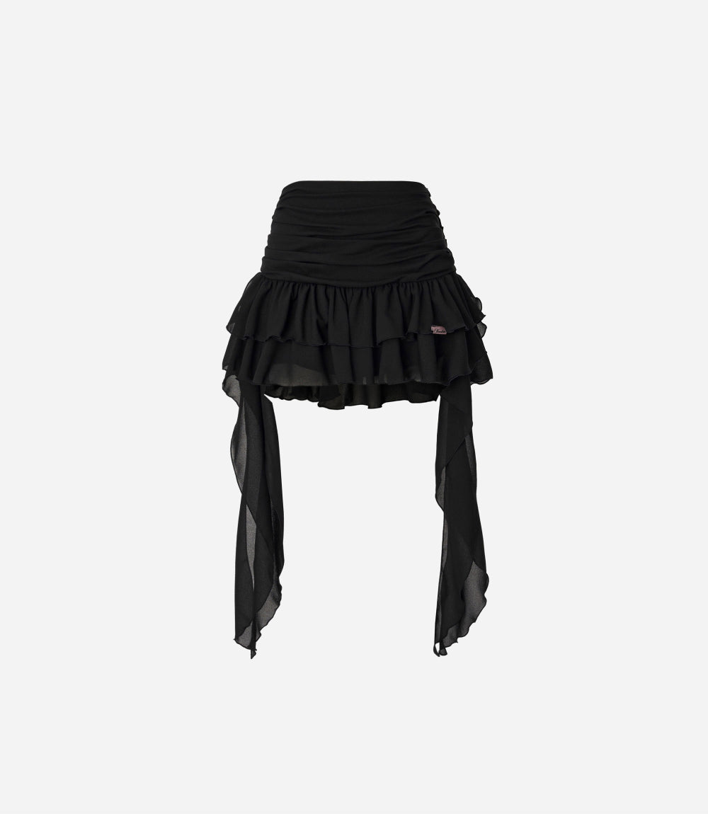 Newalrin Tutu Chiffon Winged Shirred Skirt
