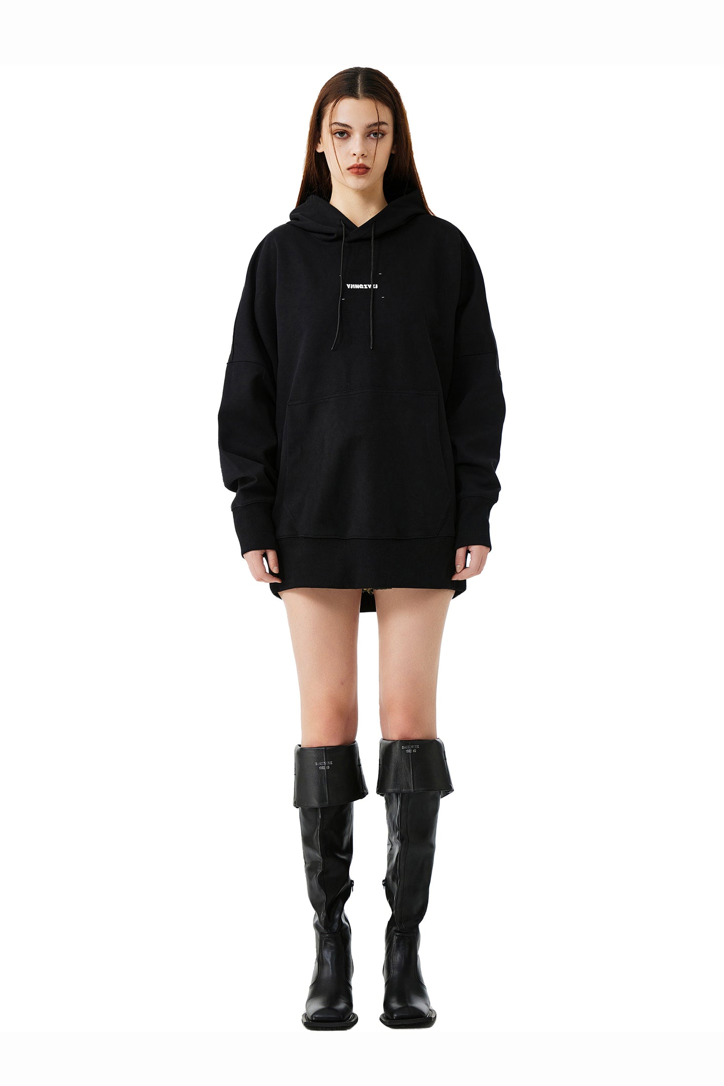 YJ1NGZYZJ Printed Hoodie In Black