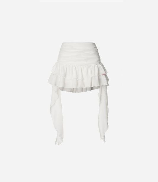 Newalrin Tutu Chiffon Winged Shirred Skirt
