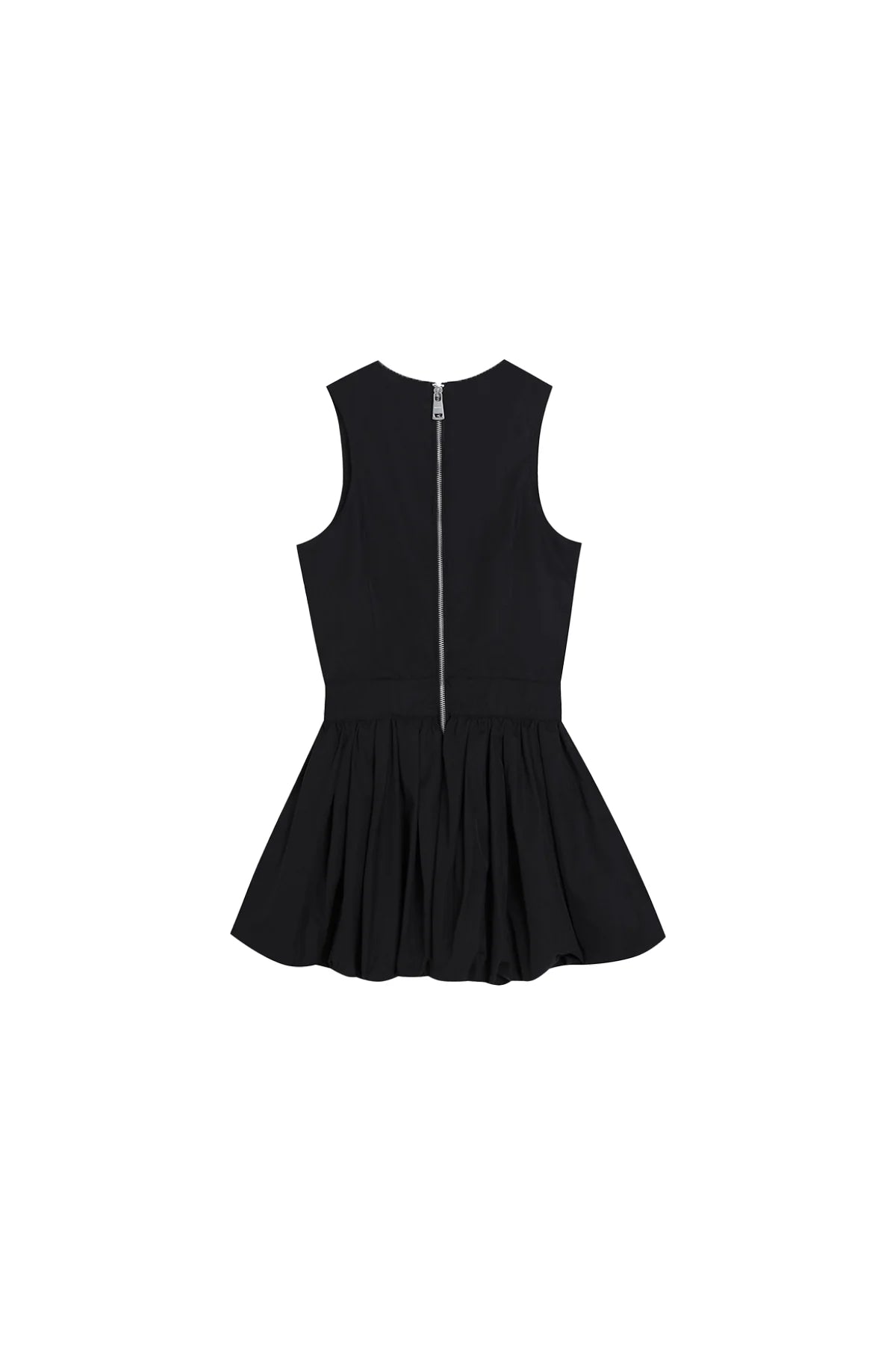 YJ1NGZYZJ Black Pleated Puffy Dress