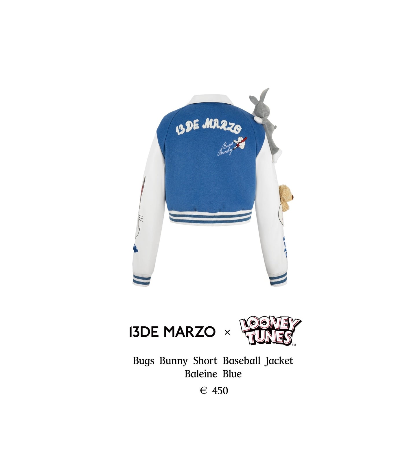 13DE MARZO Bugs Bunny Short Baseball Jacket