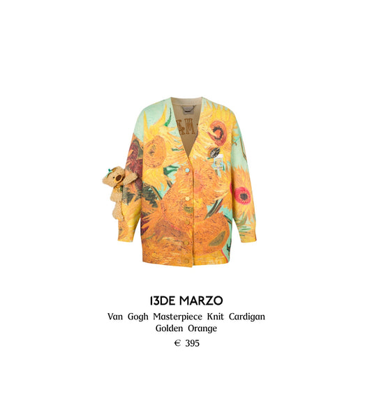 13DE MARZO Van Gogh Masterpiece Knit Cardigan