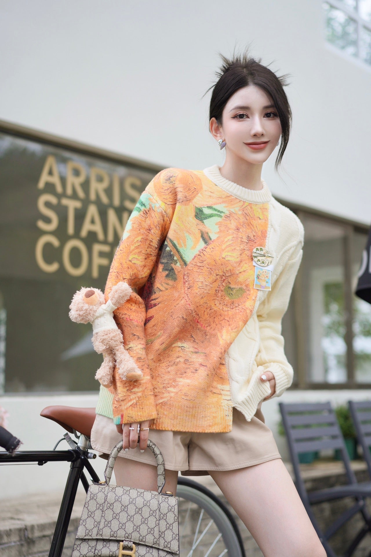 13DE MARZO Van Gogh Masterpiece Weave Sweater