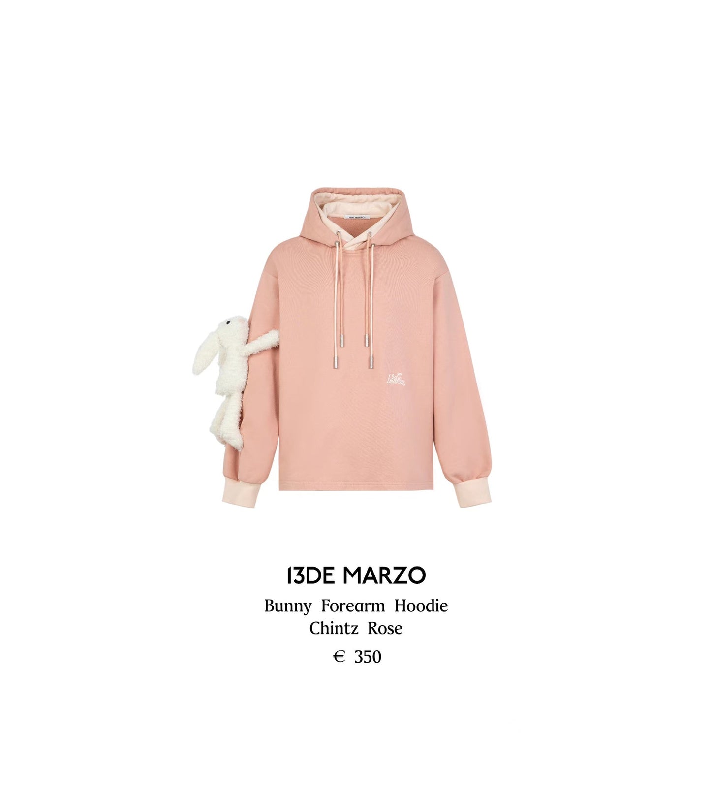 13DE MARZO Bunny Forearm Hoodie