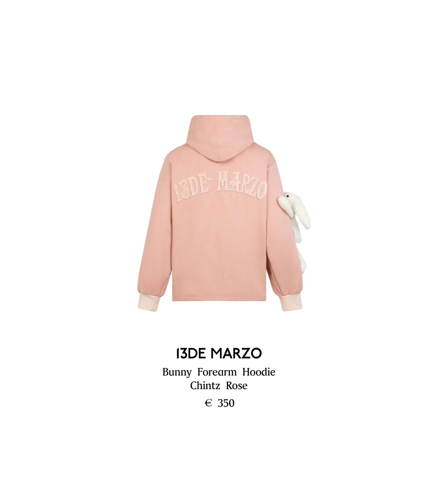 13DE MARZO Bunny Forearm Hoodie