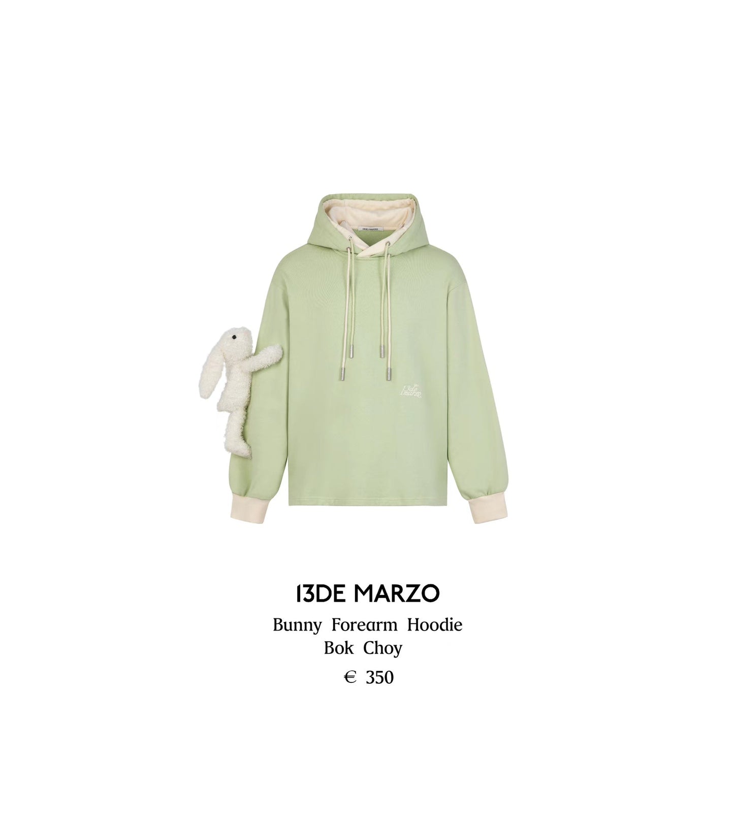 13DE MARZO Bunny Forearm Hoodie