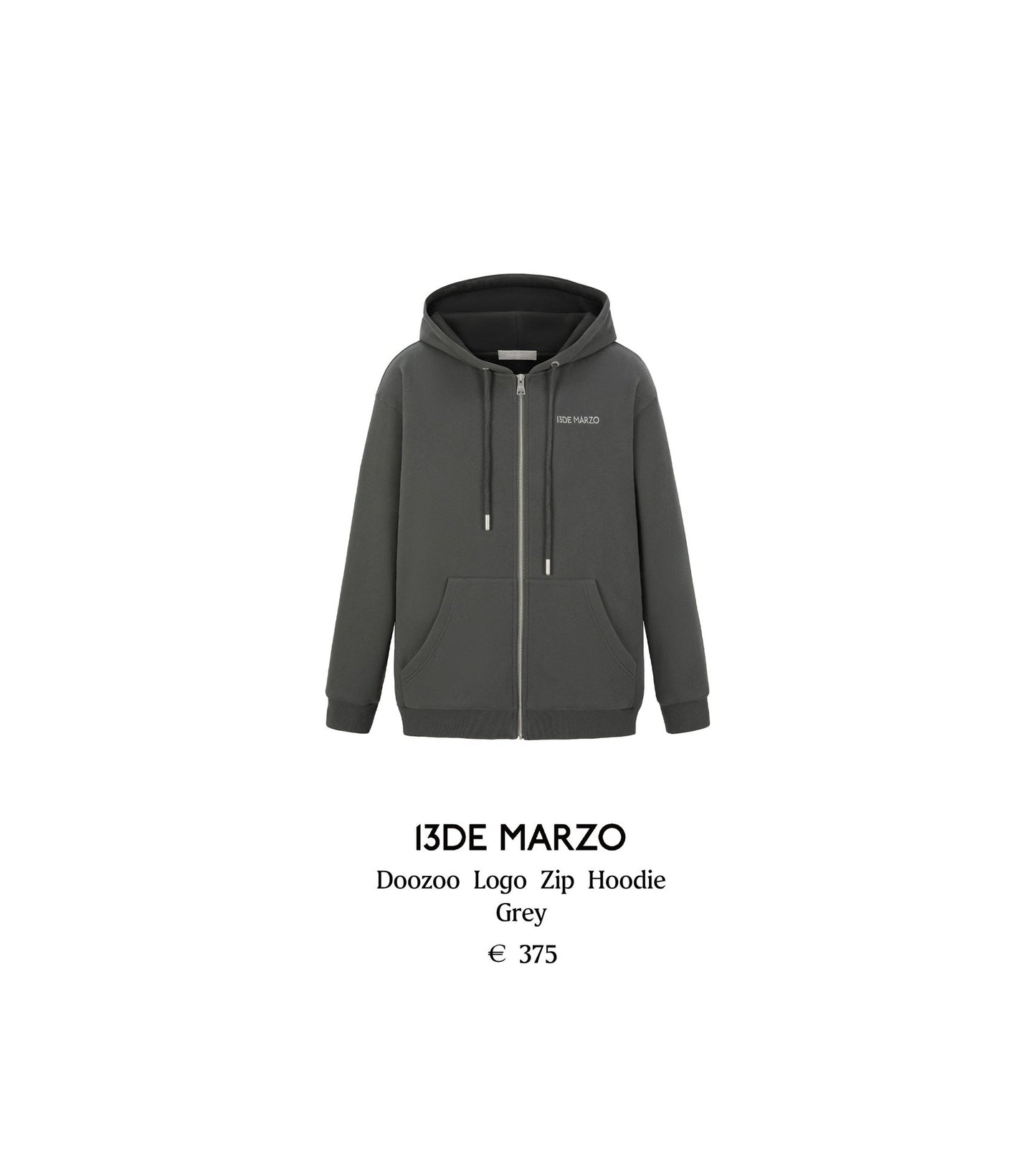 13DE MARZO Doozoo Logo Zip Hoodie