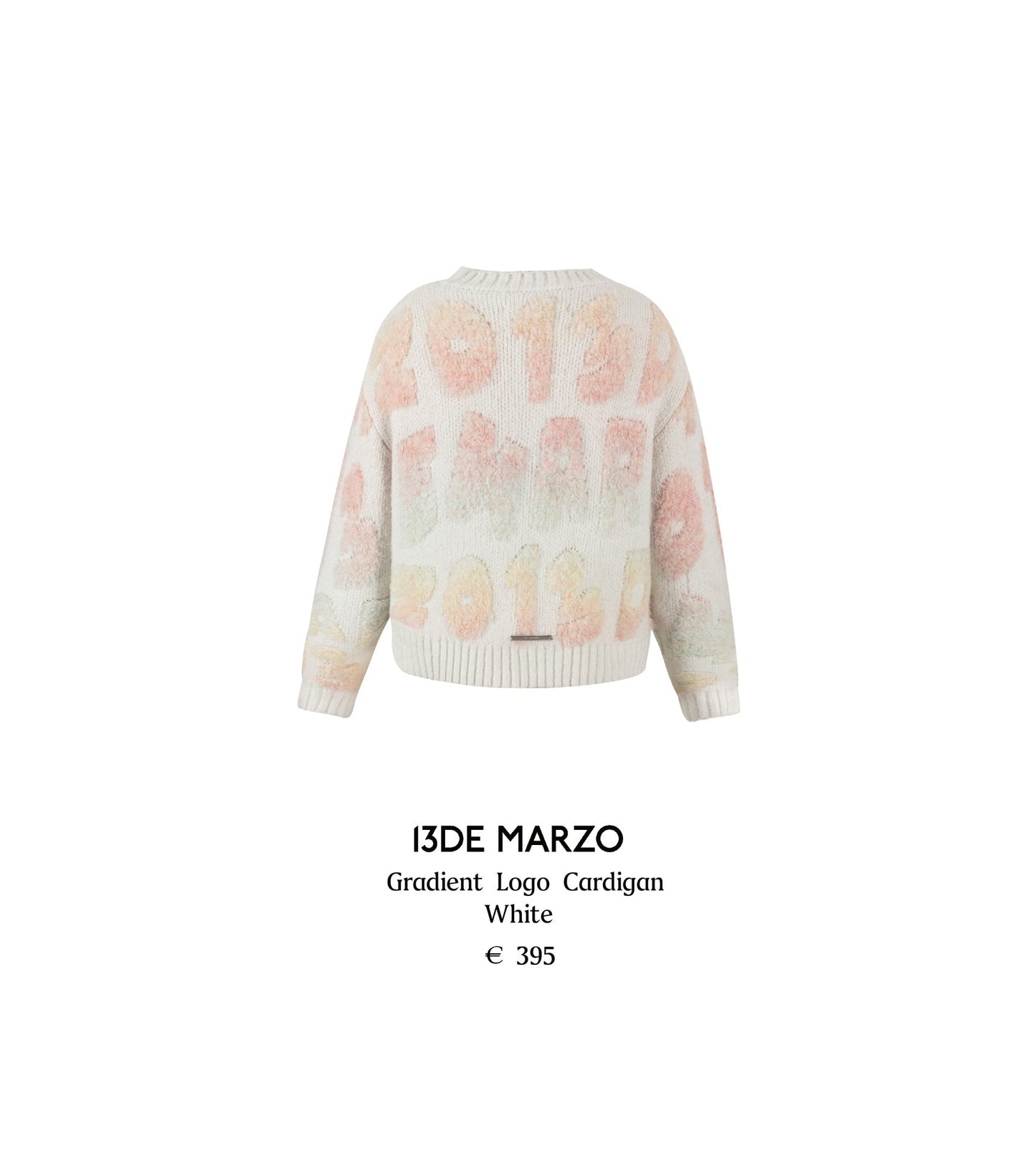 13DE MARZO Gradient Logo Cardigan